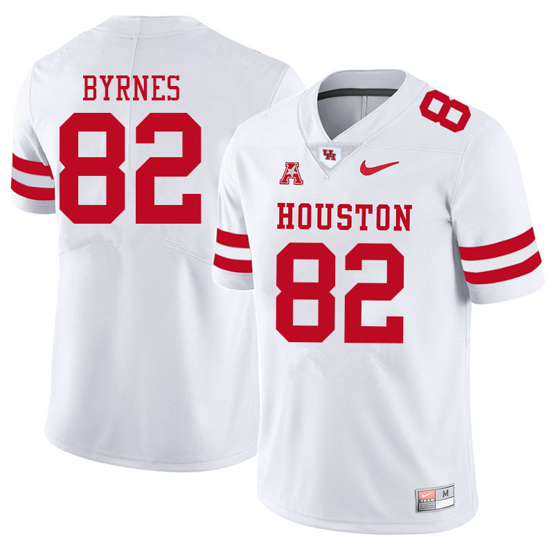 Men #82 Matt Byrnes Houston Cougars College Football Jerseys Sale-White - Click Image to Close